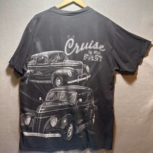 Vintage 90s Cruise To The Past Classic Car All Over Print AOP Shirt XL